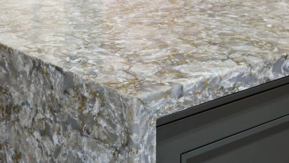 Waterfall Style Countertop with Flat Edge