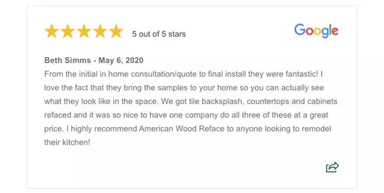 Example Five Star Review