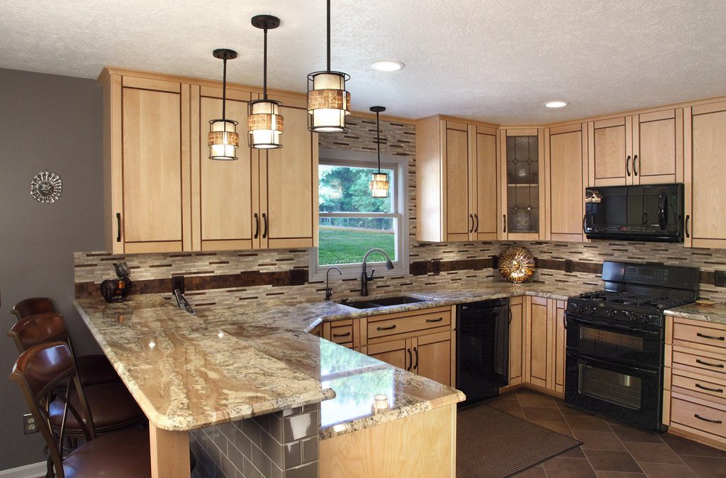 Refaced countertops in a well-lit kitchen