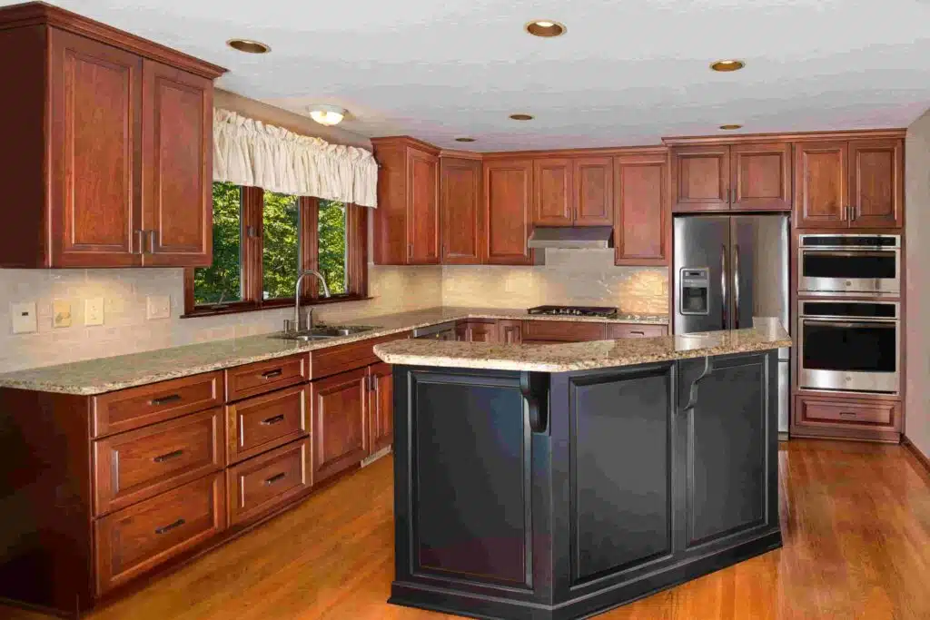 After picture of the kitchen refacing