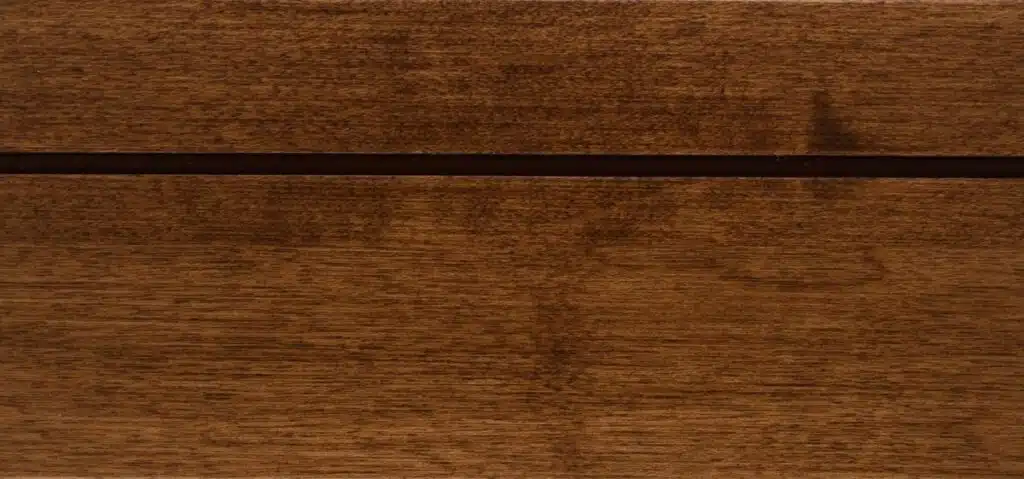 Solid wood cabinet refacing sample in a stained wood finish