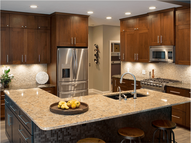 beautiful kitchen with solid kitchen cabinets