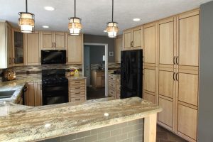 Image of kitchen interior with lights 