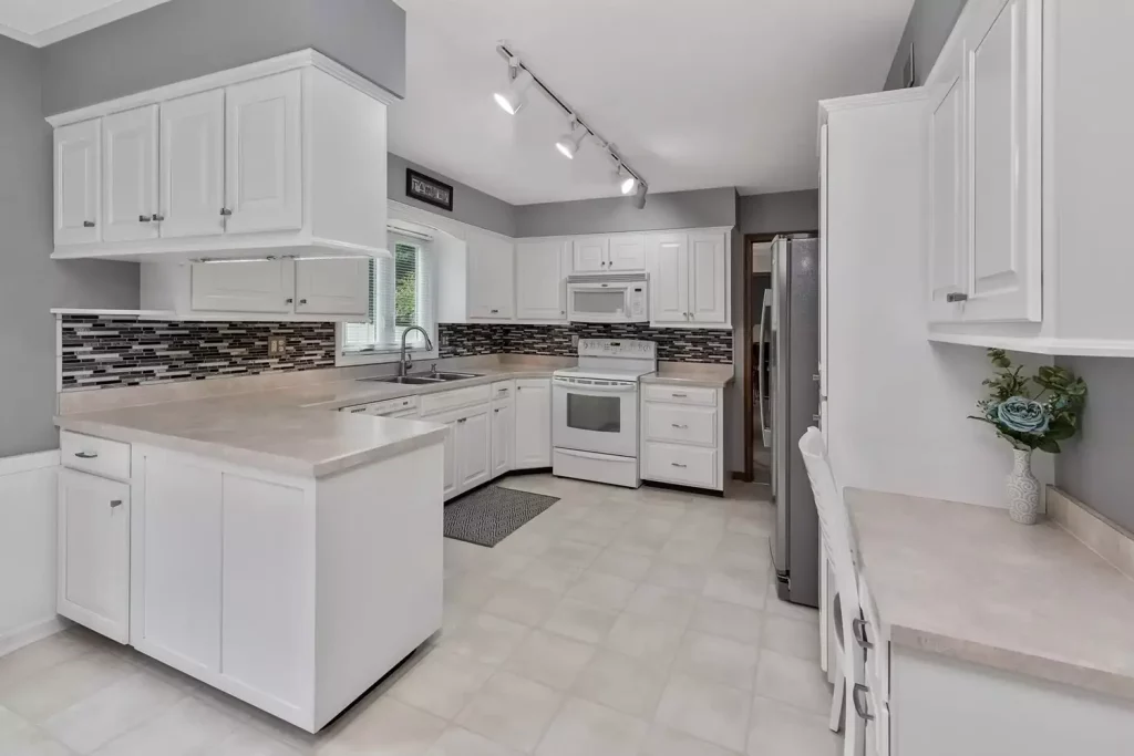 hargrove luxury white kitchen with classic white cabinets