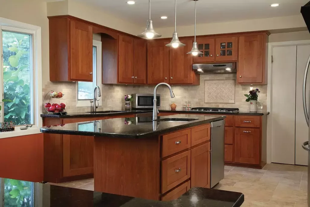 elegant modern design kitchen with select-grade wood