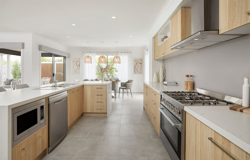 silver colored appliances in elegant kitchen design 