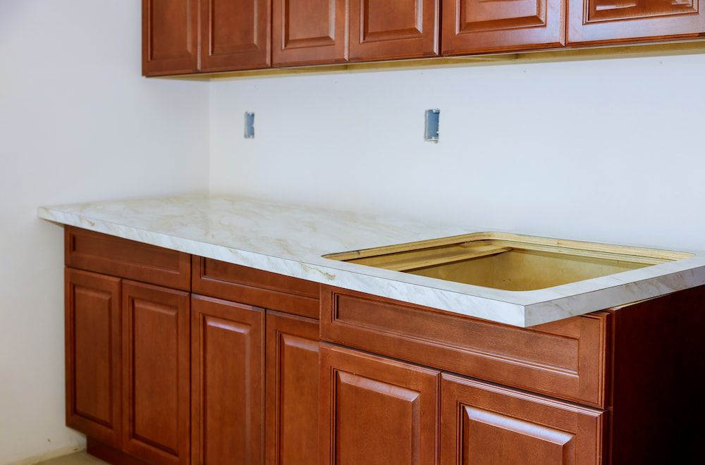 Newly built Countertops with Refaced Cabinets