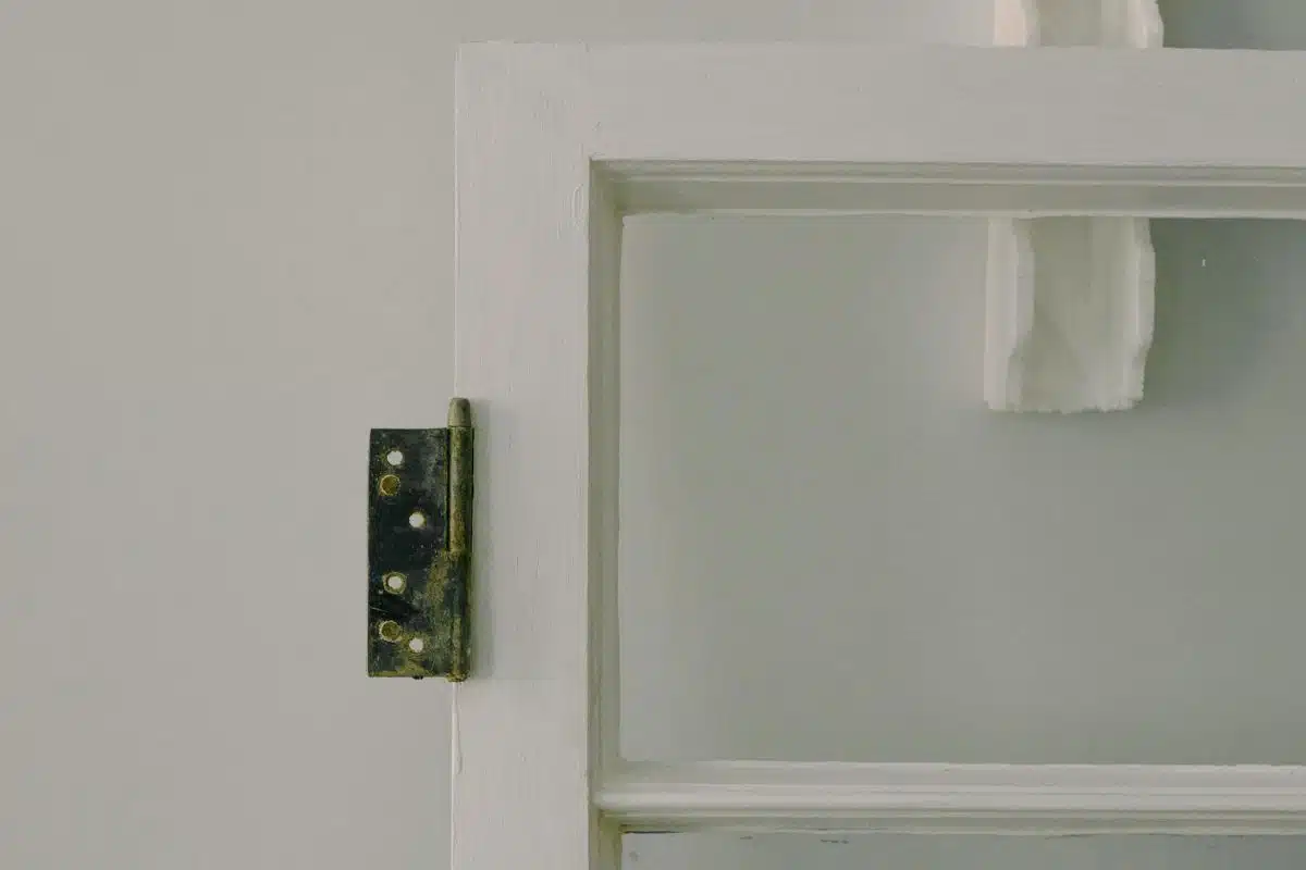 Detail of window placed against wall