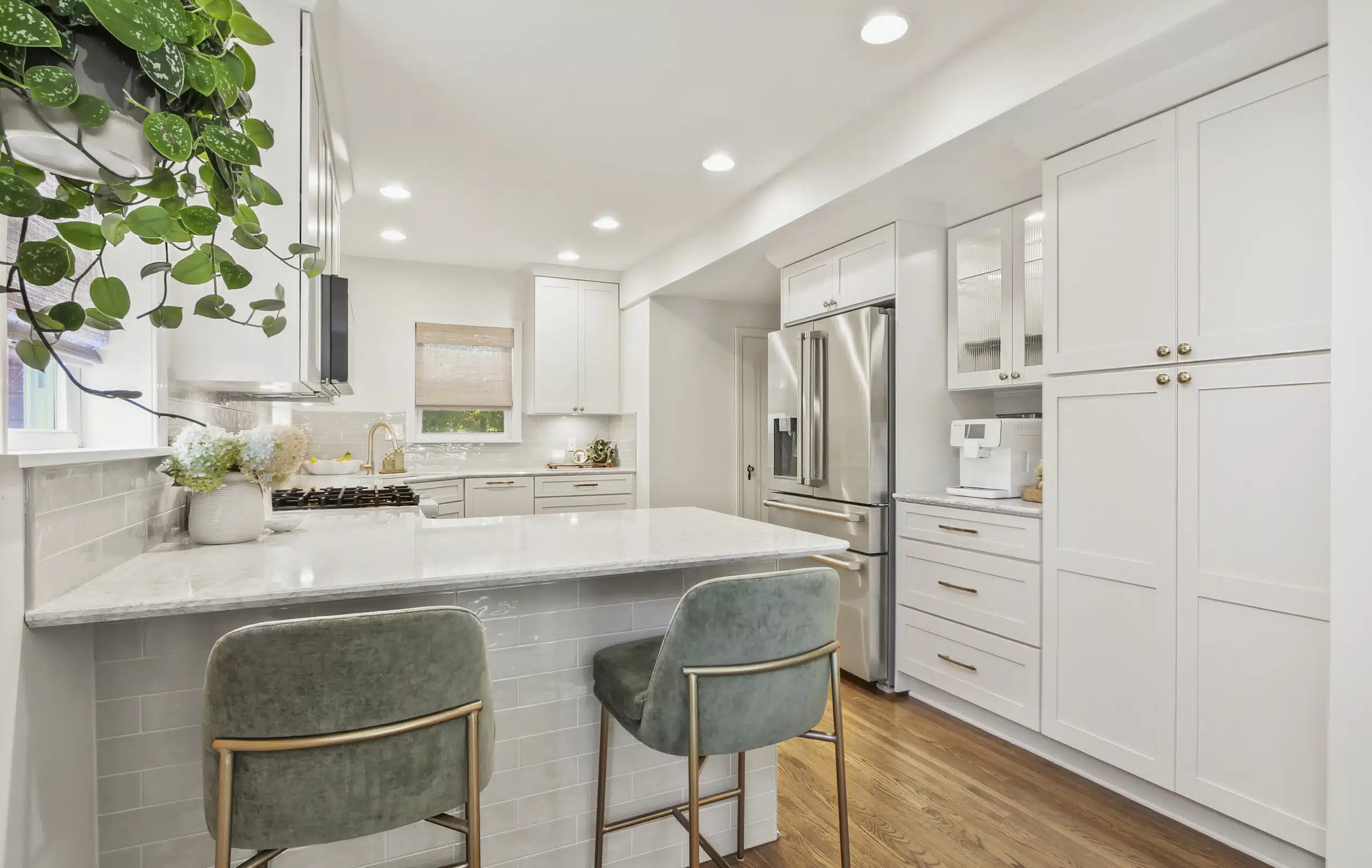 A bright, fully remodeled kitchen.